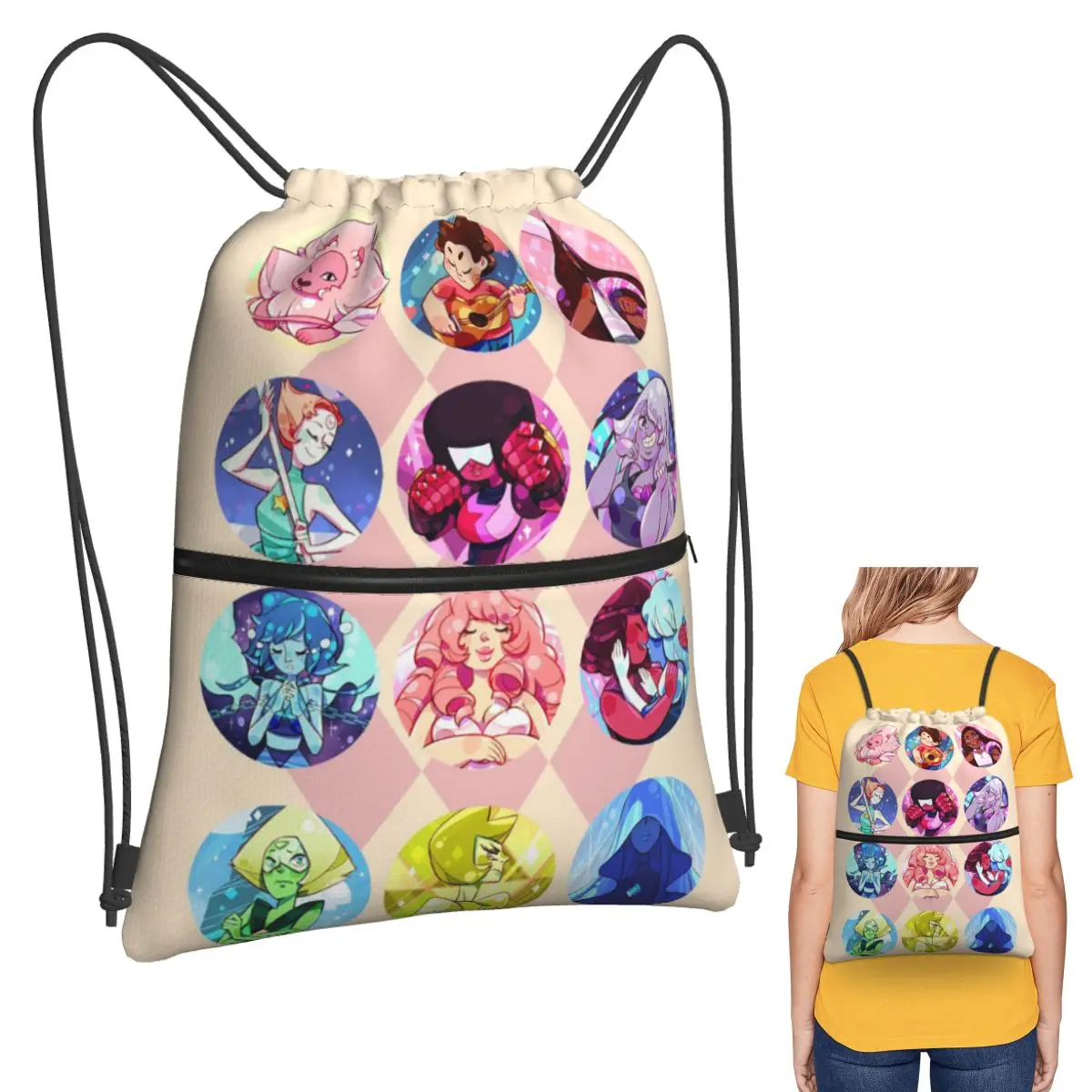 Steven Universe Backpacks Portable Drawstring Bundle Pocket Shoes Bag Book Bags for Man Woman School
Steven Universe Backpacks Portable Drawstring Bundle Pocket Shoes Bag Book Bags for Man Woman School