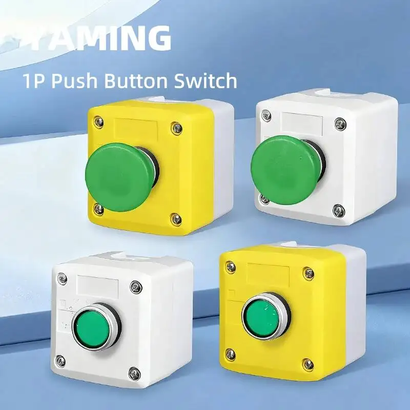 1P One-Hole Momentary Self-Reset Push Button Switch Start/Stop Round Flat Green Mushroom Head Control Box 22mm
1P One-Hole Momentary Self-Reset Push Button Switch Start/Stop Round Flat Green Mushroom Head Control Box 22mm