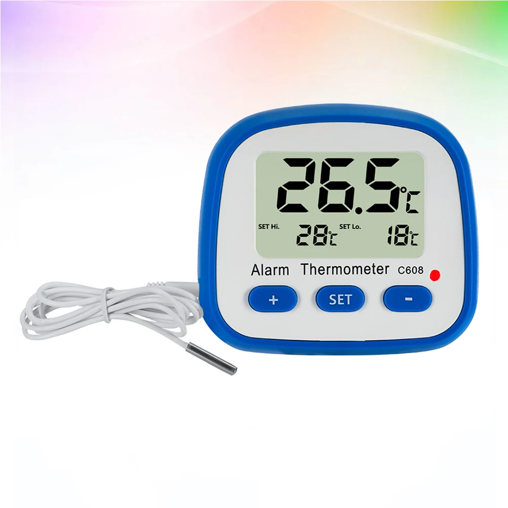 Large Screen Thermometer Digital Indoor Outdoor Temperature Monitor High Low Alarm C608 LED Changeable ℃℉ 28℃ 18℃ Refrigerator
Large Screen Thermometer Digital Indoor Outdoor Temperature Monitor High Low Alarm C608 LED Changeable ℃℉ 28℃ 18℃ Refrigerator