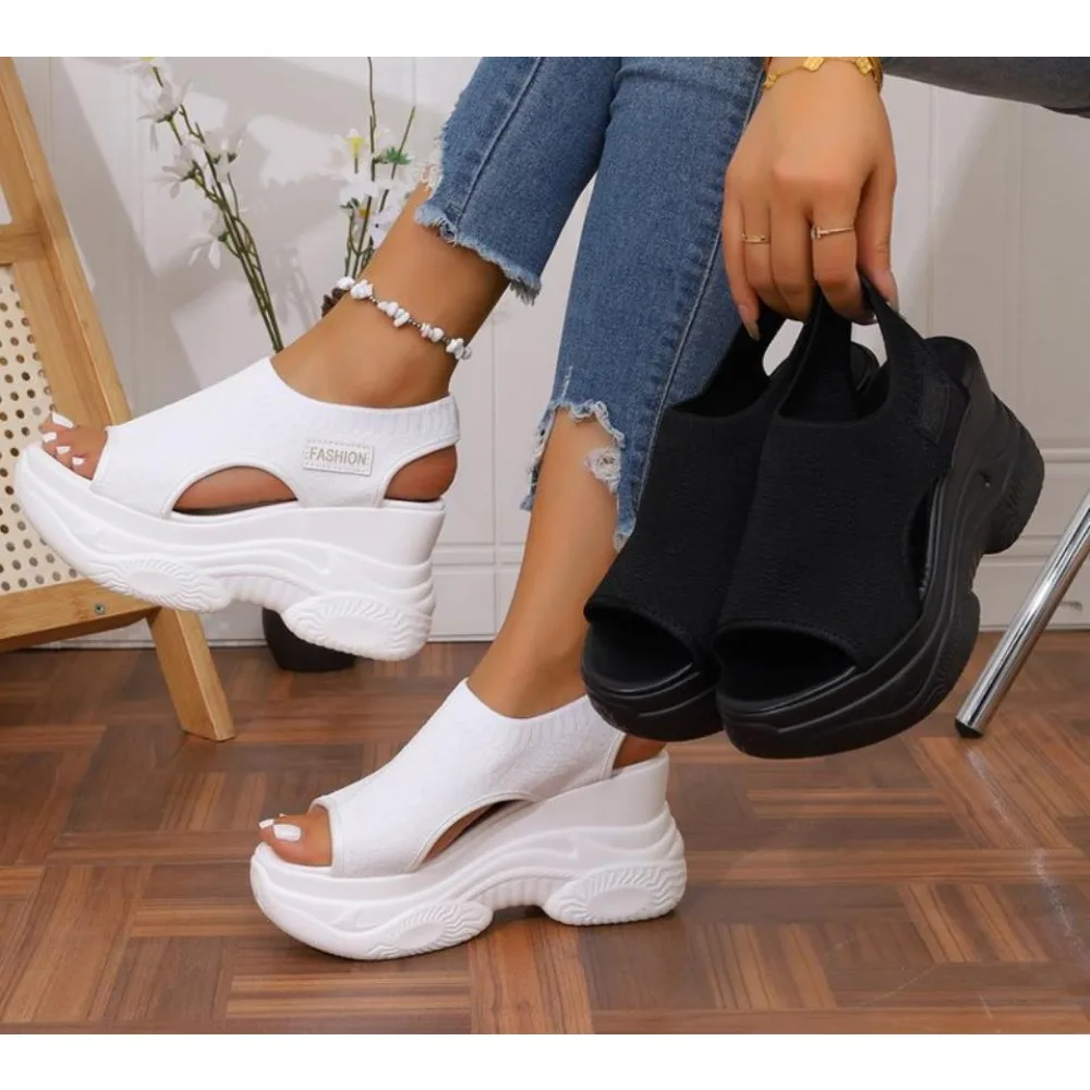2025 Plus size42-43 Women Sandals Wedge Heel Elastic Cloth Cover Foot Ladies Sandals Thick-soled Casual Women's Shoes
2025 Plus size42-43 Women Sandals Wedge Heel Elastic Cloth Cover Foot Ladies Sandals Thick-soled Casual Women's Shoes