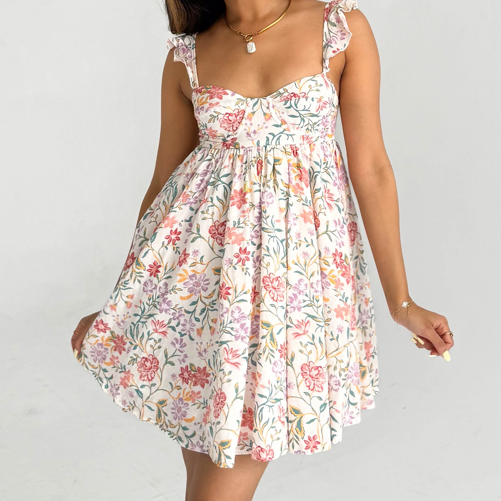 hirigin Women Fairy Spaghetti Strap Mini Dress Y2K Floral Babydoll Short Dress 2025 Summer Backless Party Dress Streetwear
hirigin Women Fairy Spaghetti Strap Mini Dress Y2K Floral Babydoll Short Dress 2025 Summer Backless Party Dress Streetwear