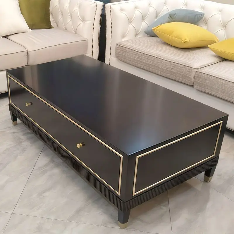 Neoclassical coffee Solid wood long table New Chinese brown coffee table 1.3 meters Light luxury post-modern
Neoclassical coffee Solid wood long table New Chinese brown coffee table 1.3 meters Light luxury post-modern