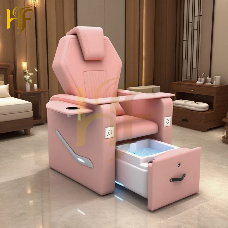 Hot Sale Luxury Pink Electric Massage Pedicure Chair with Drain Pump Colorful Lights for Nail Shop Silla De Pedicura De Lujo
Hot Sale Luxury Pink Electric Massage Pedicure Chair with Drain Pump Colorful Lights for Nail Shop Silla De Pedicura De Lujo
