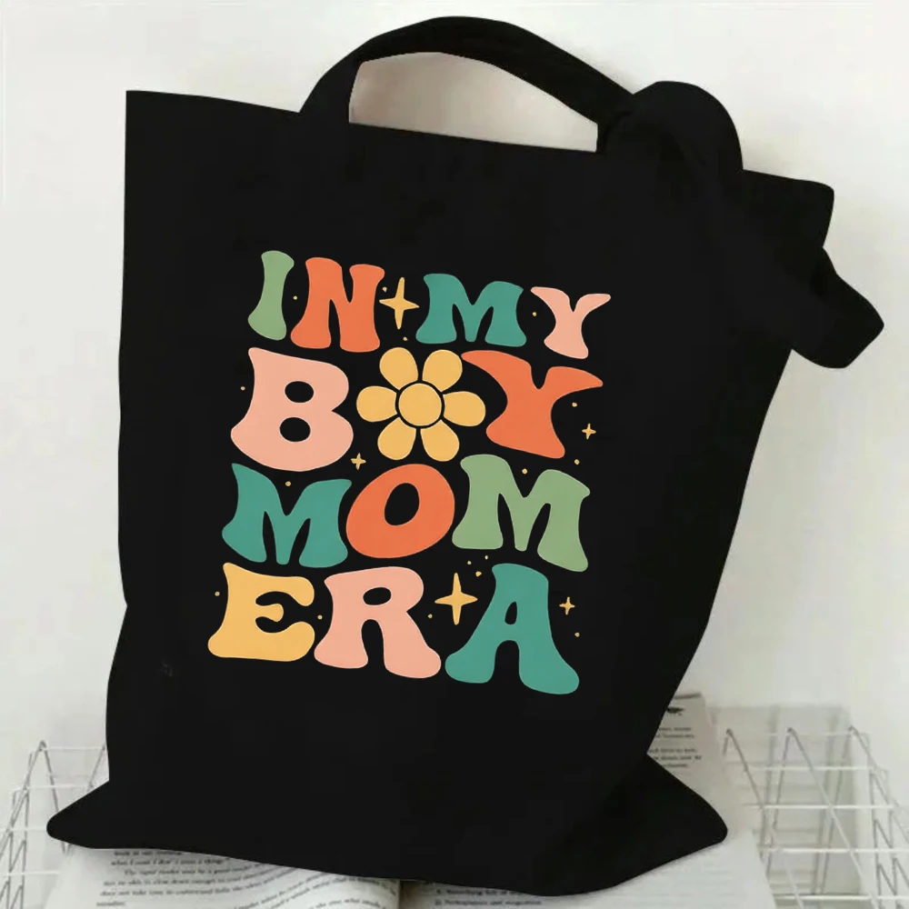In My Boy Mom Era Tote Bag, Colorful Retro Font & Flower Graphic, Trendy Canvas Bag for Mothers of Boys
In My Boy Mom Era Tote Bag, Colorful Retro Font & Flower Graphic, Trendy Canvas Bag for Mothers of Boys