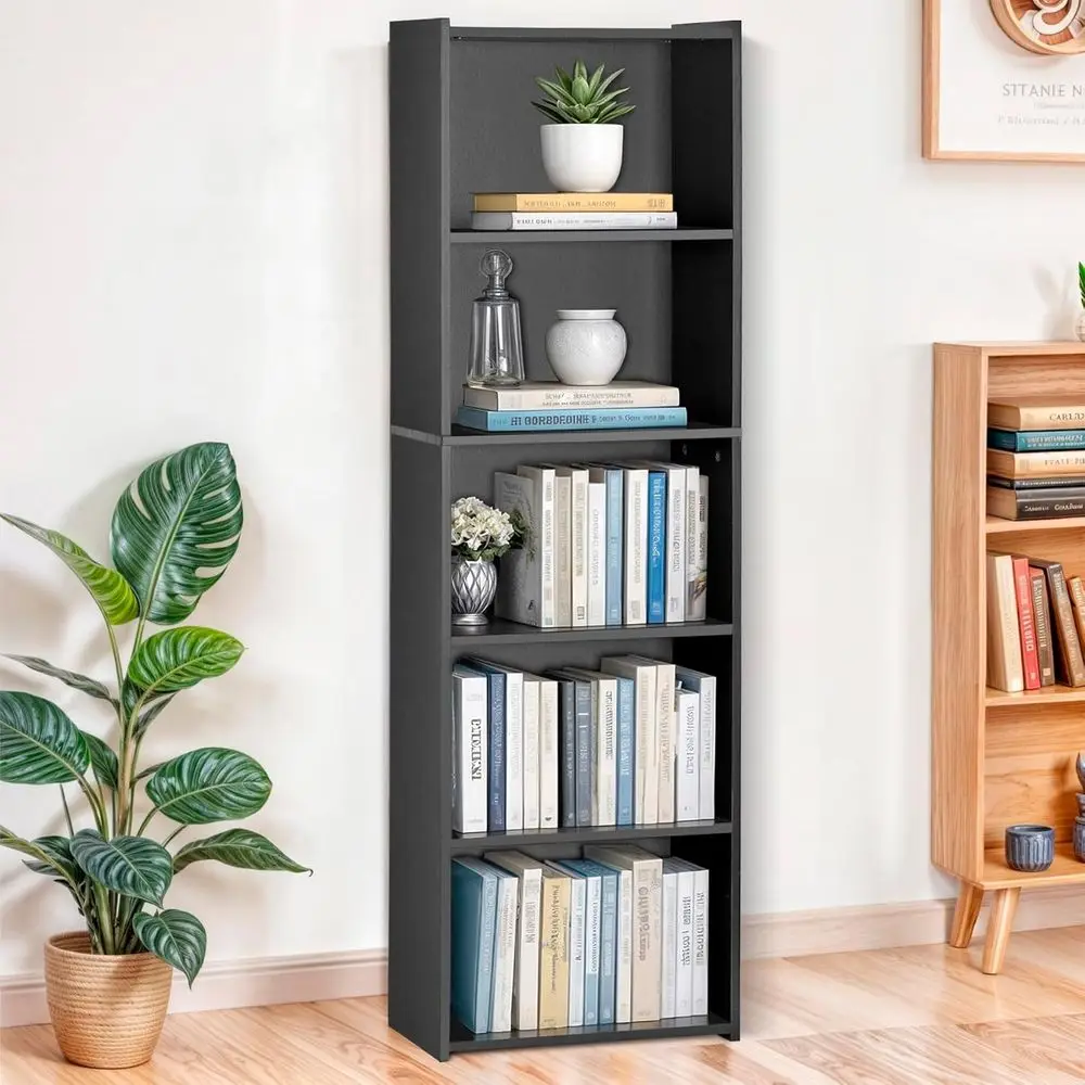 5-Shel Bookcase/Bookshel - ern Wood Book Case or Books, CDs, Movies, Bedroom & Living Room, Black
5-Shel Bookcase/Bookshel - ern Wood Book Case or Books, CDs, Movies, Bedroom & Living Room, Black