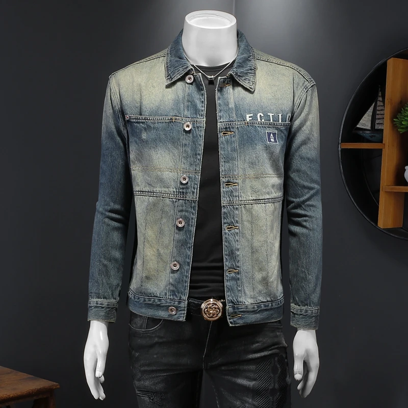 Spring Men's Denim Jaet Casual Loose American Trendy Coat Youth Student Clothes Cotton Long Sve Collarl Jaet
Spring Men's Denim Jaet Casual Loose American Trendy Coat Youth Student Clothes Cotton Long Sve Collarl Jaet