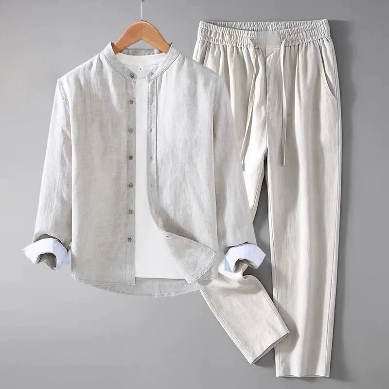 Pure Linen Men's Long Sleeve Shirt Casual Pants Breathable Comfortable Summer Suit Traditional Chinese Style Stand Collar Ope...
Pure Linen Men's Long Sleeve Shirt Casual Pants Breathable Comfortable Summer Suit Traditional Chinese Style Stand Collar Ope...