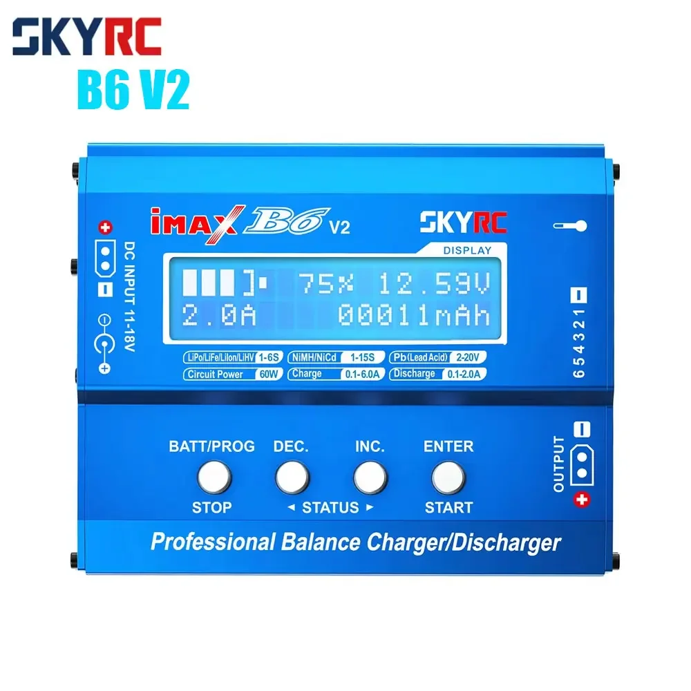 Балансирующее зарядное устройство SKYRC IMAX B6 V2 6A 60 Вт для зарядного устройства NiMH NiCD LiHV NiCd li-ion
Балансирующее зарядное устройство SKYRC IMAX B6 V2 6A 60 Вт для зарядного устройства NiMH NiCD LiHV NiCd li-ion