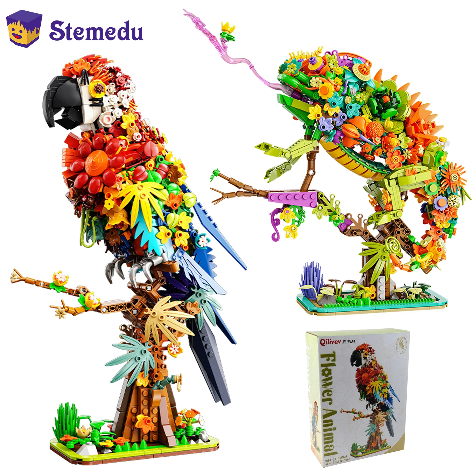Qilivev Хамелеон Единорог Попугай Строительные блоки Цветок Животное Серия Модель Сборка Кирпич Украшение Игрушка Подарок Совместимость Leduo
Qilivev Хамелеон Единорог Попугай Строительные блоки Цветок Животное Серия Модель Сборка Кирпич Украшение Игрушка Подарок Совместимость Leduo