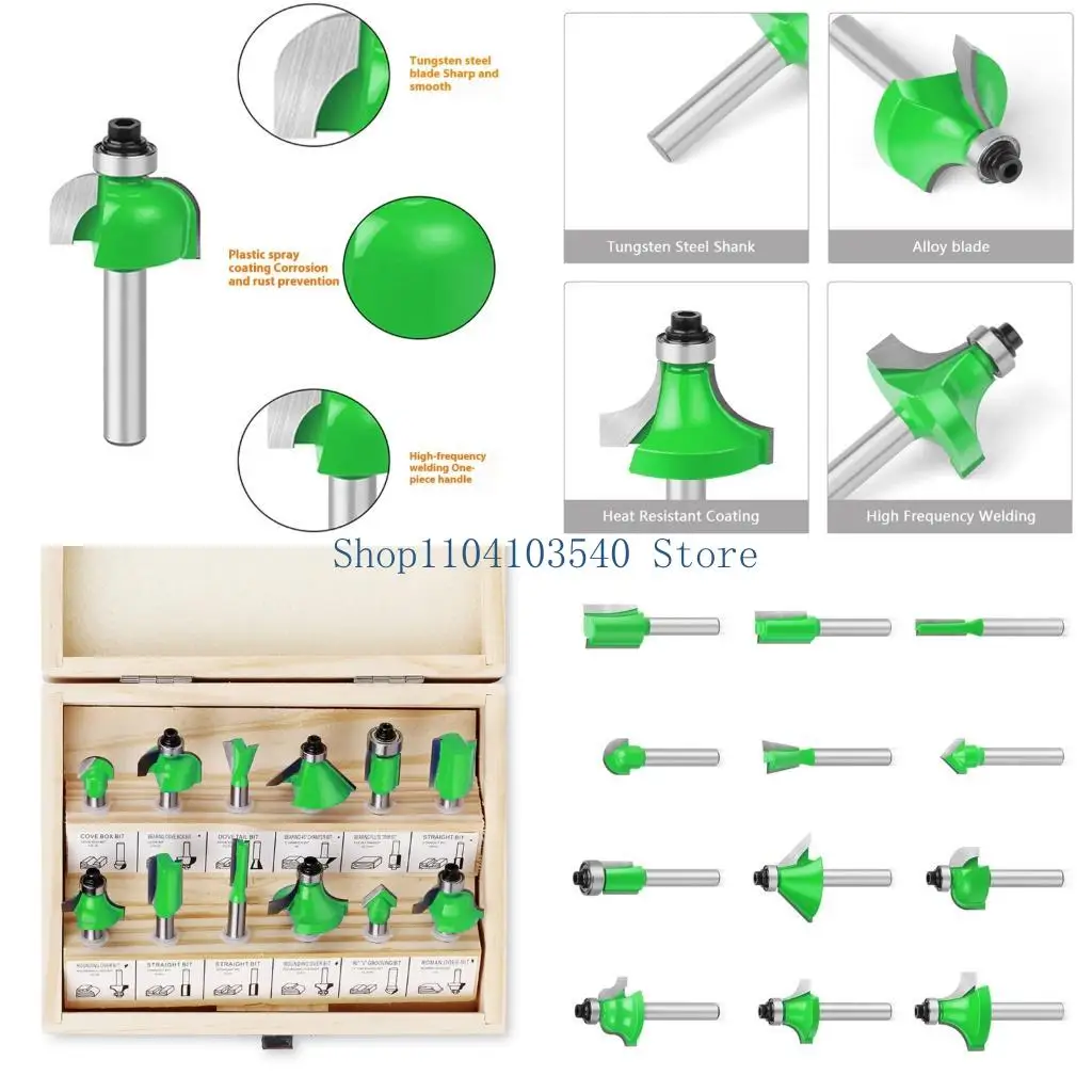 02DC Универсальность 12pc Bit Bit 1/4 -дюймовый хвостовик, совместим с электрическими триммерами и мельницей для рабочих по
02DC Универсальность 12pc Bit Bit 1/4 -дюймовый хвостовик, совместим с электрическими триммерами и мельницей для рабочих по