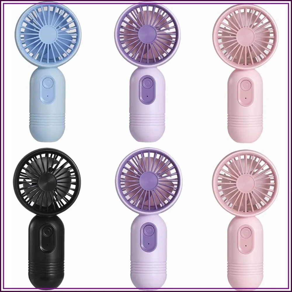 Mini Portable Fan 6 Pack, Cute Handheld Fan Battery Operated, Lightweight USB Rechargeable with 3 Speeds for Women Men Office Outdoor Travel
Mini Portable Fan 6 Pack, Cute Handheld Fan Battery Operated, Lightweight USB Rechargeable with 3 Speeds for Women Men Office Outdoor Travel