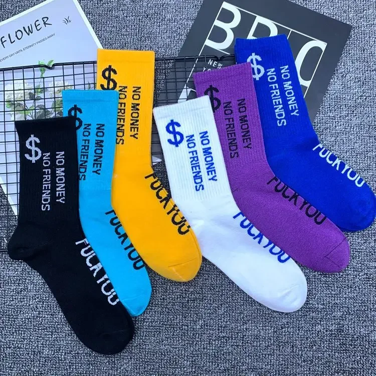 Dollar Socks Men Fashion All-match Student Mid-tube Women Street Skateboard Sports Socks Breathable Letters Basketball Socks
Dollar Socks Men Fashion All-match Student Mid-tube Women Street Skateboard Sports Socks Breathable Letters Basketball Socks