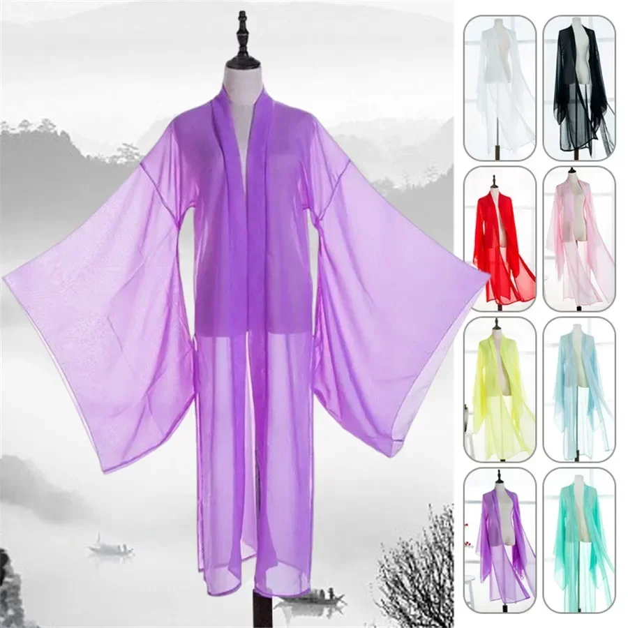 Hanfu Cardigan Ancient Chinese Sleeve Shirt Tang Dynasty Thin Chiffon Classical Folk Dance Clothes Cosplay Stage Costume
Hanfu Cardigan Ancient Chinese Sleeve Shirt Tang Dynasty Thin Chiffon Classical Folk Dance Clothes Cosplay Stage Costume