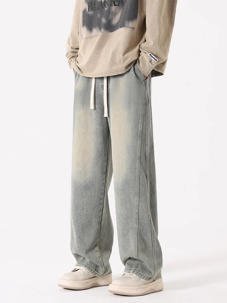 Мужские джинсы в американском ретро-стиле, прямые, свободные, широкие, повседневные брюки, уличный стиль, рабочая одежда, молодежный тренд
Мужские джинсы в американском ретро-стиле, прямые, свободные, широкие, повседневные брюки, уличный стиль, рабочая одежда, молодежный тренд