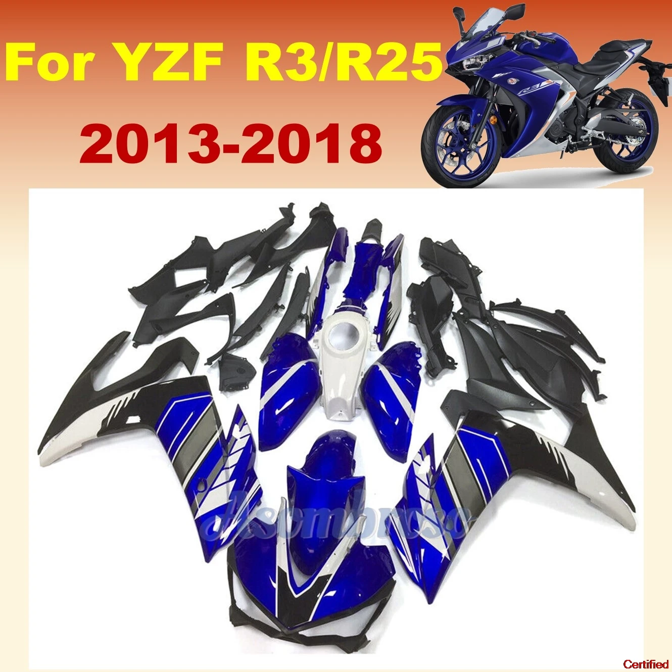 Для YAMAHA YZF R3 2015 2016 2017 2018, обтекатель мотоцикла YZFR25 2013 2014, комплект обтекателей кузова
Для YAMAHA YZF R3 2015 2016 2017 2018, обтекатель мотоцикла YZFR25 2013 2014, комплект обтекателей кузова