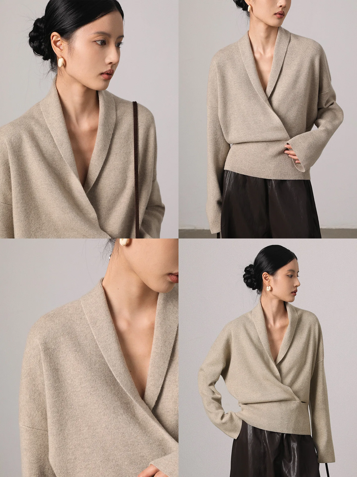 Ele Casual VIMORE 00% Wool Asymmetric V-ne Knitwear Soft Cozy Sweater Layering Women's Faion Spring Autumn Winter
Ele Casual VIMORE 00% Wool Asymmetric V-ne Knitwear Soft Cozy Sweater Layering Women's Faion Spring Autumn Winter