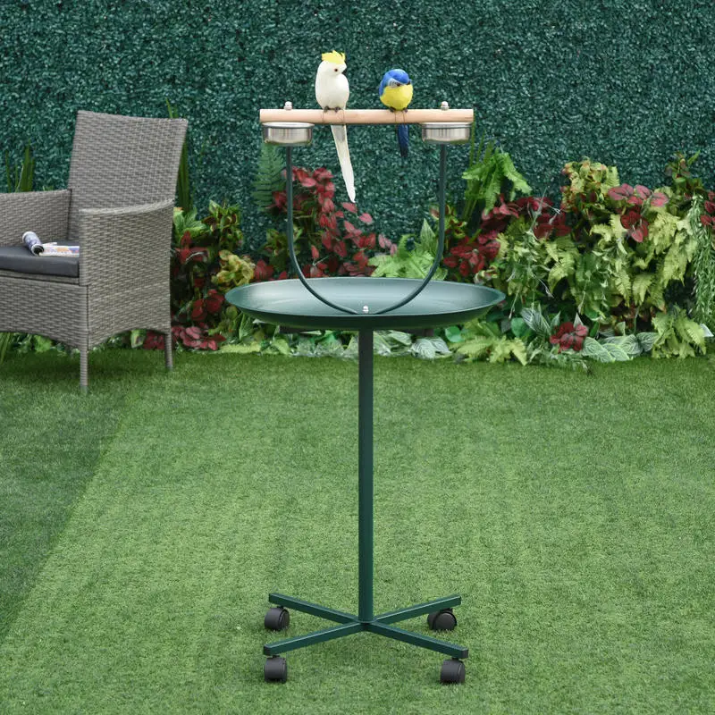 PawHut 48" Rolling T-Stand, Parrot Stand, Bird Training Activity Playground With Wheels and Perch,, Bird Play Perch, Green
PawHut 48" Rolling T-Stand, Parrot Stand, Bird Training Activity Playground With Wheels and Perch,, Bird Play Perch, Green