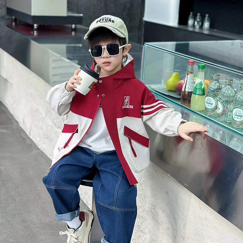 Boys Spring Autumn Jaet Coat Faionable Children's Windbreaker irt Baby Cool Sle Clothing Stand Fit Color Blo Waed
Boys Spring Autumn Jaet Coat Faionable Children's Windbreaker irt Baby Cool Sle Clothing Stand Fit Color Blo Waed