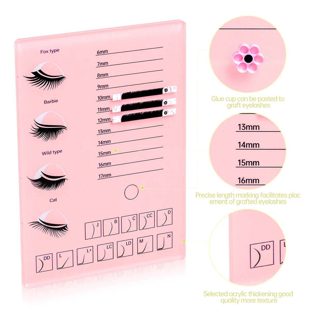 1 PC Eyelash Extender Tray False Eyelash Holder, Salon Storage Case in 3 Colours, Glue Holder for Precision Styling of Eyelashes
1 PC Eyelash Extender Tray False Eyelash Holder, Salon Storage Case in 3 Colours, Glue Holder for Precision Styling of Eyelashes