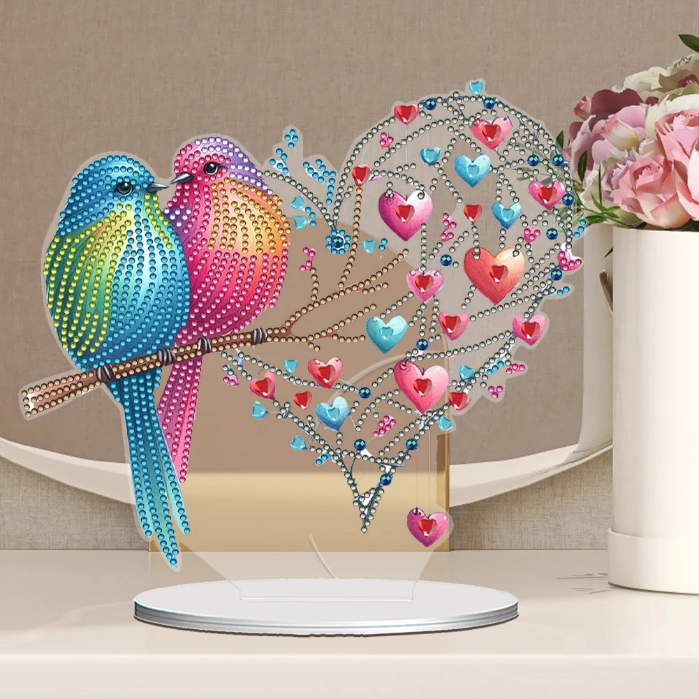 Acrylic 2D Flat Print DIY Love Birds Diamond Painting Art Tabletop Decorations
Acrylic 2D Flat Print DIY Love Birds Diamond Painting Art Tabletop Decorations