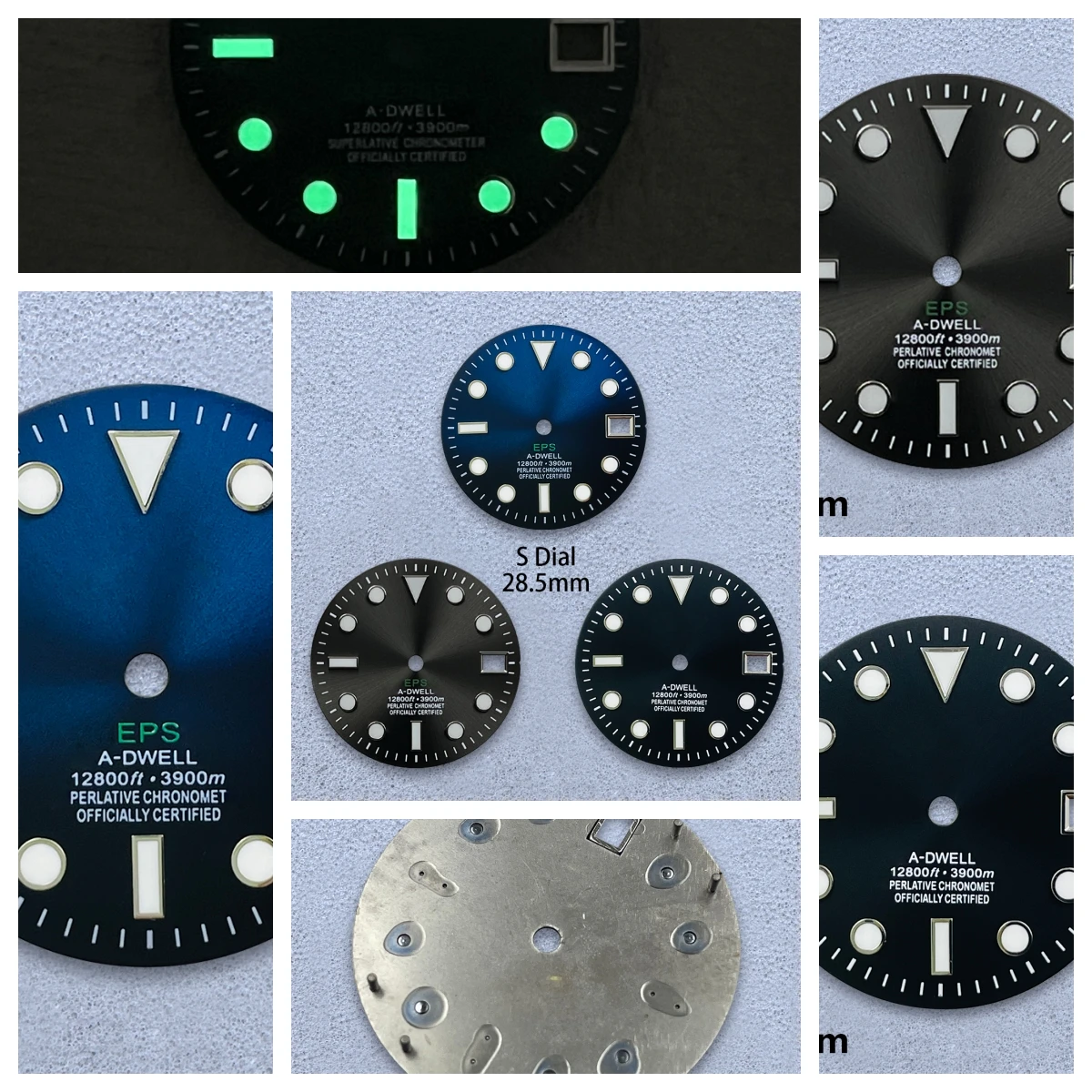 28.5mm S Logo SUB Dial Fit NH35/NH36/4R/7S Japanese Movement Green Luminous High-Quality Watch Modified Accessories
28.5mm S Logo SUB Dial Fit NH35/NH36/4R/7S Japanese Movement Green Luminous High-Quality Watch Modified Accessories