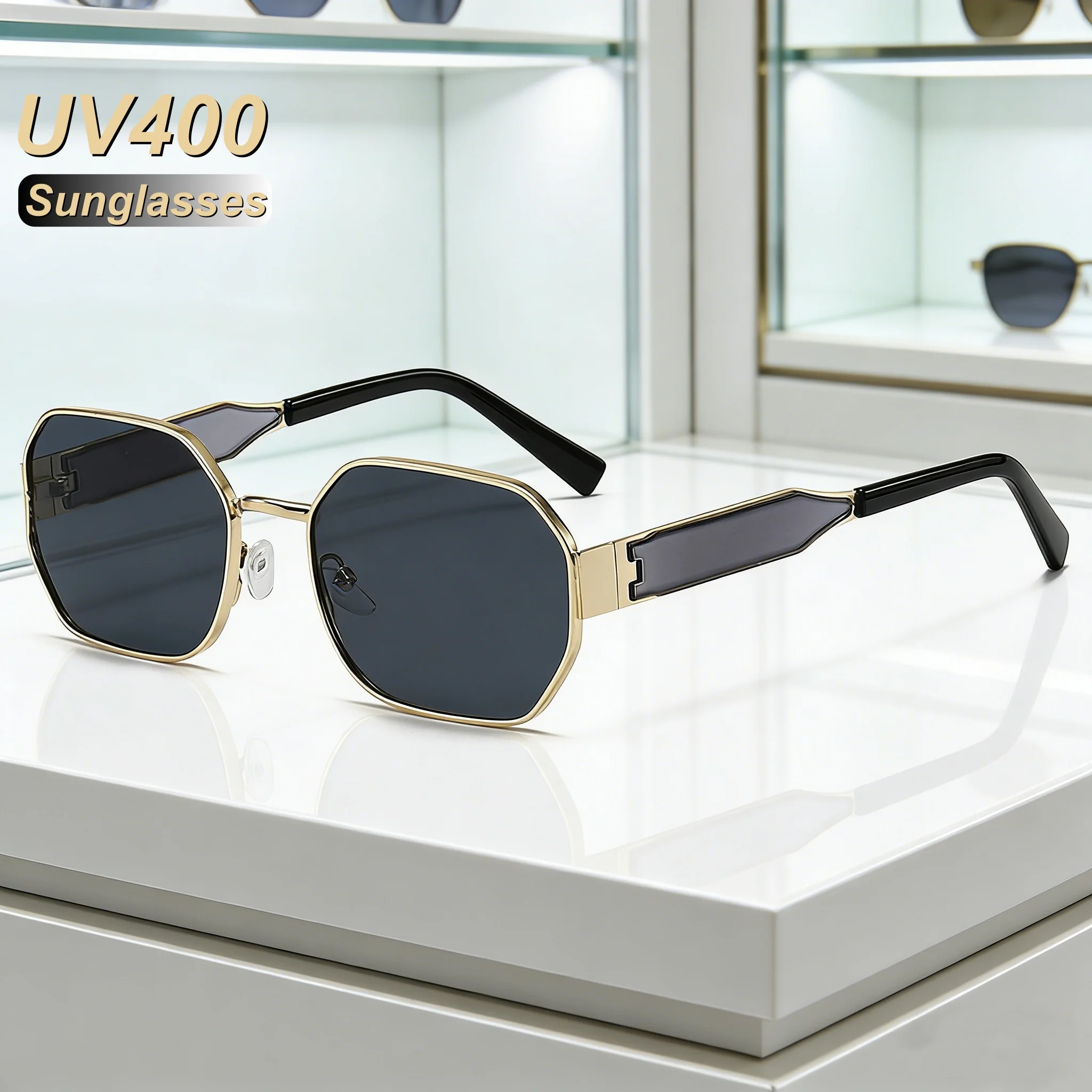 Vintage Personalized High-definition Luxurious Polygonal Women's Sunglasses Outdoor Neutral High-quality UV400 Sunscreen Glasses
Vintage Personalized High-definition Luxurious Polygonal Women's Sunglasses Outdoor Neutral High-quality UV400 Sunscreen Glasses