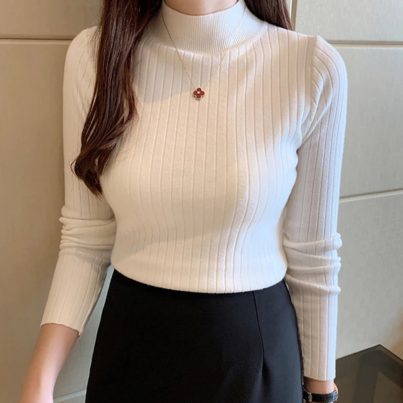 Fashion Casual Half Turtleneck Knitted Women Sweater 2023 New Pullover Slim Solid Sweaters Soft Jumper Ladies Warm Tops 28454
Fashion Casual Half Turtleneck Knitted Women Sweater 2023 New Pullover Slim Solid Sweaters Soft Jumper Ladies Warm Tops 28454