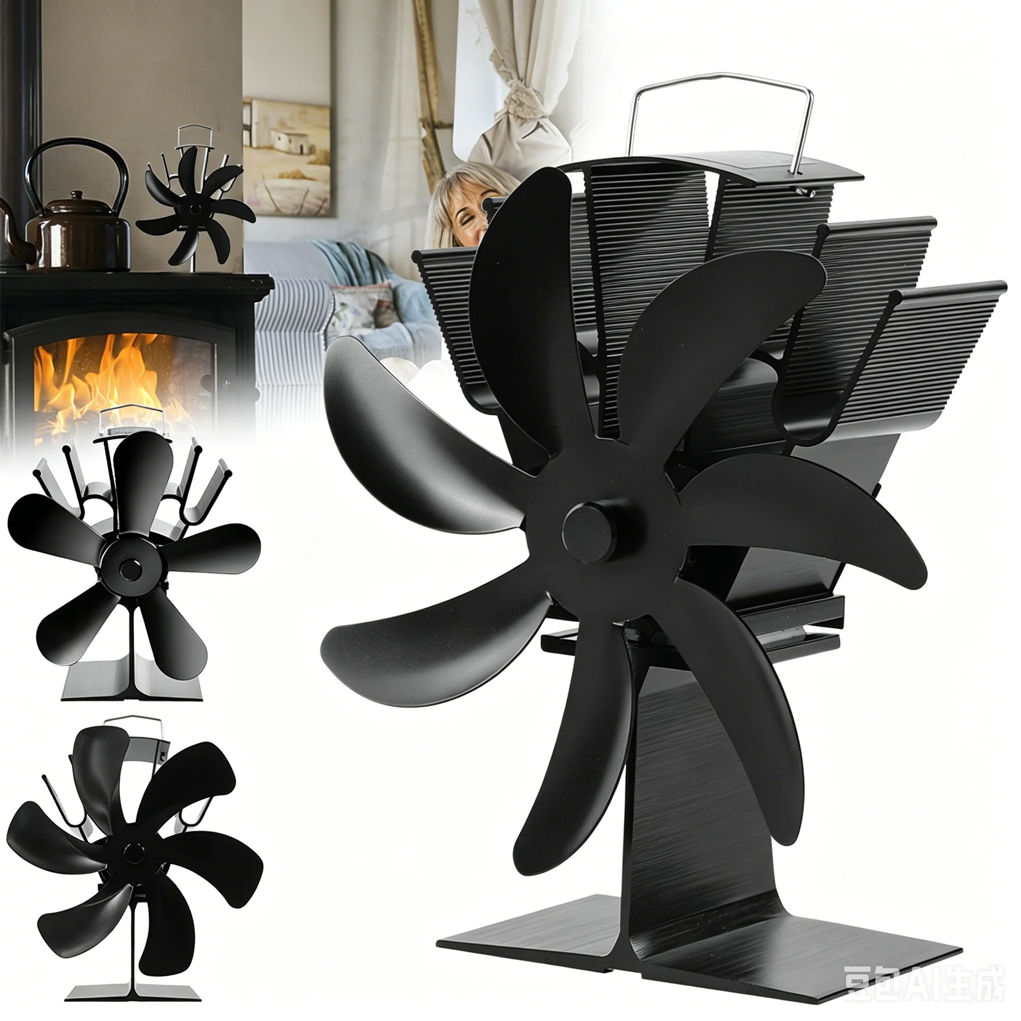 Fireplace Stove Fan Wood Heater Fan Thermal Self-Powered Ecofan Top Burner
Fireplace Stove Fan Wood Heater Fan Thermal Self-Powered Ecofan Top Burner
