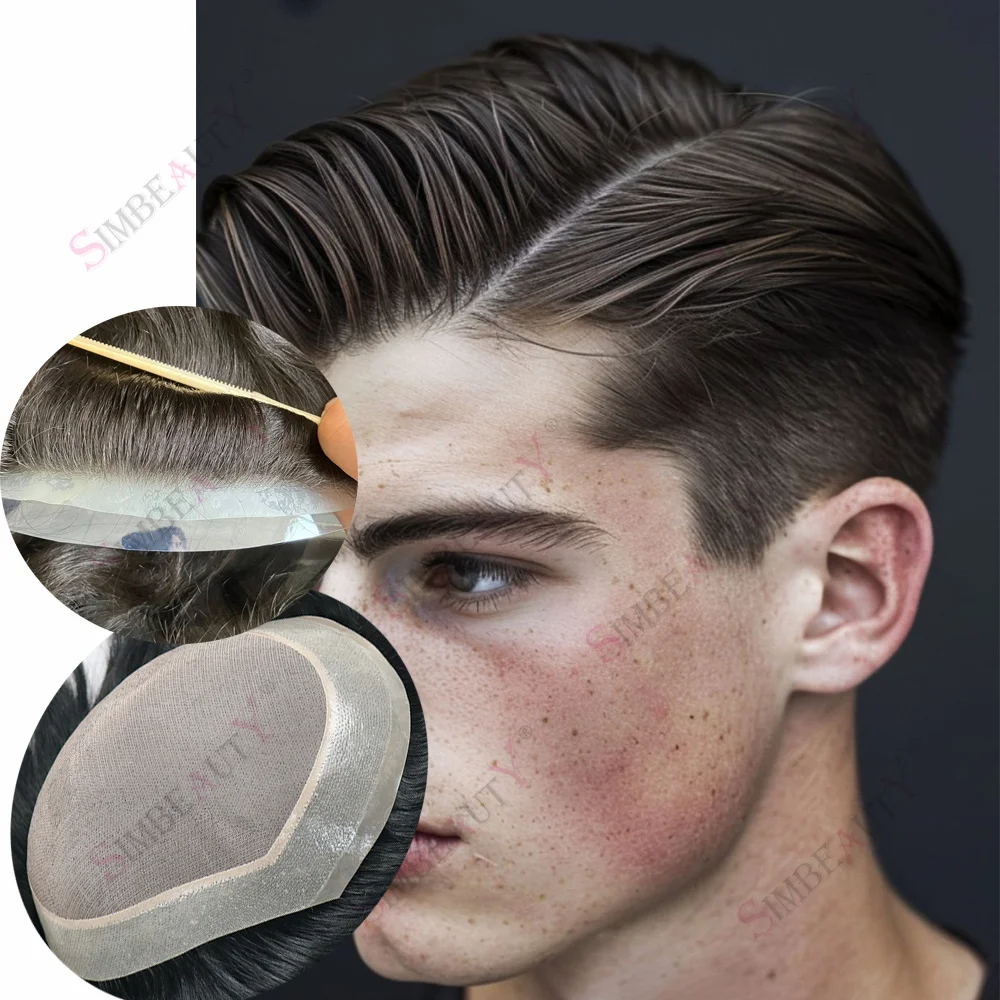 Undetectable Mono PU Blonde Dark Brown Black Natural Hairline European Remy Human Hair Vloop Mens Toupee Capillar Prosthe System
Undetectable Mono PU Blonde Dark Brown Black Natural Hairline European Remy Human Hair Vloop Mens Toupee Capillar Prosthe System