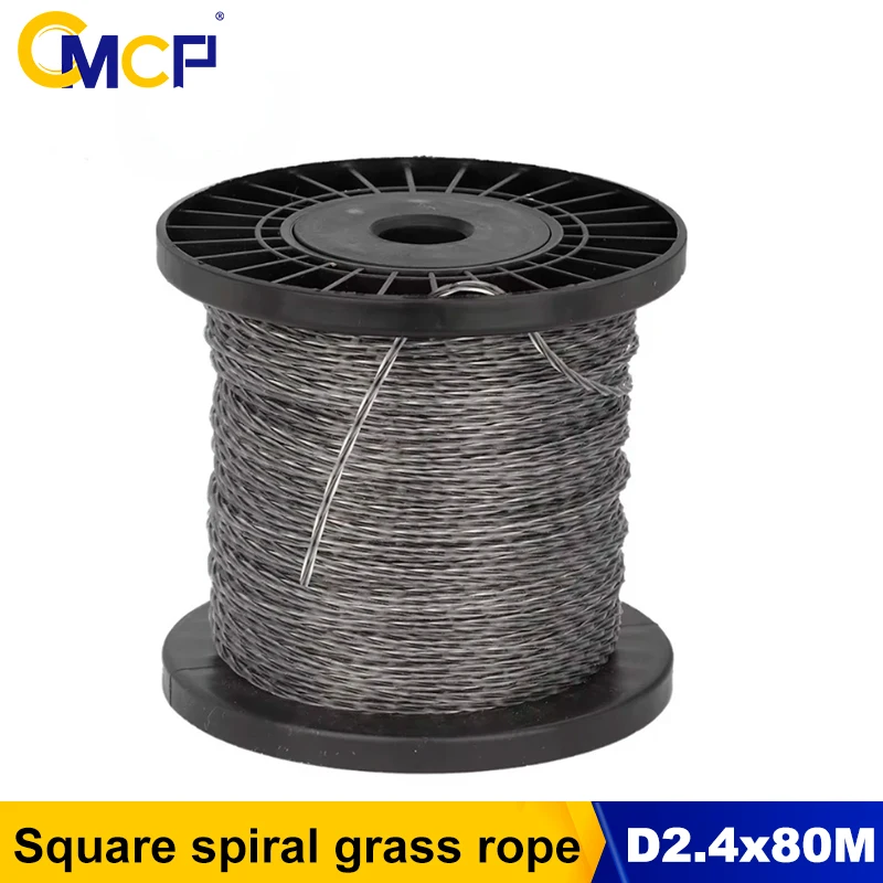 CMCP 2.4mm X 80m Square Spiral Black Core Weeding Rope Nylon Trimming Line Weeding Rope Striking Tool Lawn Mower Accessories
CMCP 2.4mm X 80m Square Spiral Black Core Weeding Rope Nylon Trimming Line Weeding Rope Striking Tool Lawn Mower Accessories