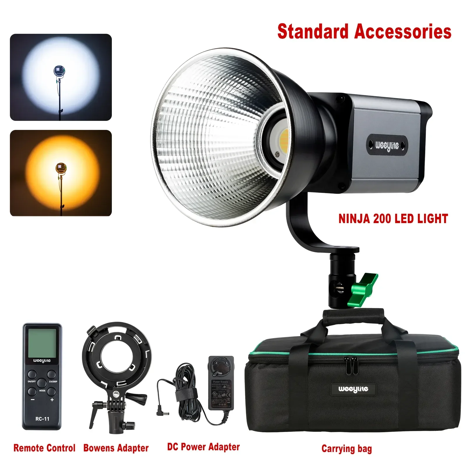 Weeylite ninja200 60W LED Video Light Photography Lamp Studio Light Silent Portable Bi-Color App Control for photos Live Outdoor
Weeylite ninja200 60W LED Video Light Photography Lamp Studio Light Silent Portable Bi-Color App Control for photos Live Outdoor