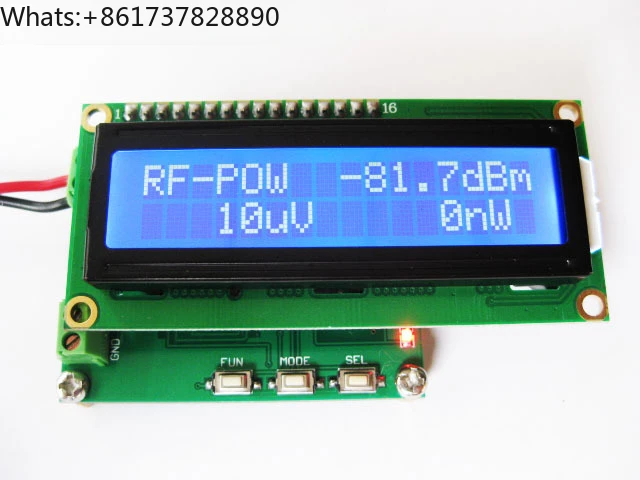 Измеритель мощности RF, измеритель мощности 0-500 МГц-80 ~ 10 дБм, может установить значение затухания мощности RF
Измеритель мощности RF, измеритель мощности 0-500 МГц-80 ~ 10 дБм, может установить значение затухания мощности RF