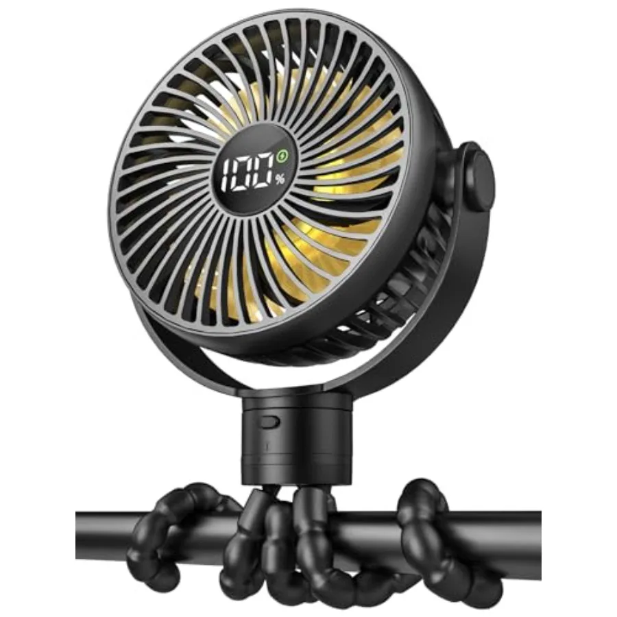 Portable Stroller Fan, 4000mAh Rechargeable Clip on Baby Fan 25H Battery Life, Head Detachable 360° Rotate Mini Fans, 4 Speed P
Portable Stroller Fan, 4000mAh Rechargeable Clip on Baby Fan 25H Battery Life, Head Detachable 360° Rotate Mini Fans, 4 Speed P