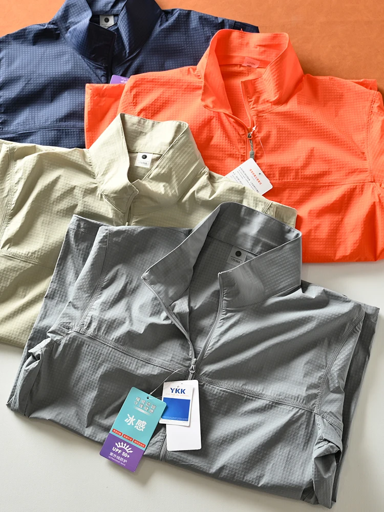 Cooling Silk Waterproof Breathable Sun Protection Jacket Spring Summer Men's Outdoor Collar Thin Men's Jacket Outerwear
Cooling Silk Waterproof Breathable Sun Protection Jacket Spring Summer Men's Outdoor Collar Thin Men's Jacket Outerwear