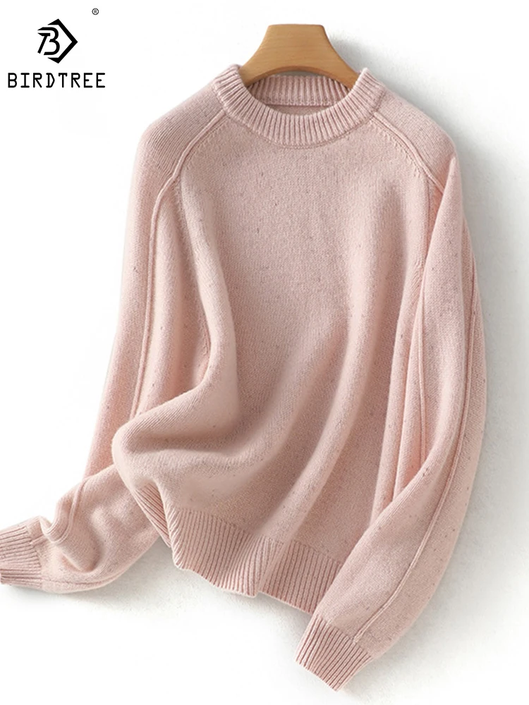 Birdtree 100%Wool Pullover Round Neck Solid Simple Loose Classic Versatile Comfortable Commute Sweater Fall Winter T3N572QD
Birdtree 100%Wool Pullover Round Neck Solid Simple Loose Classic Versatile Comfortable Commute Sweater Fall Winter T3N572QD