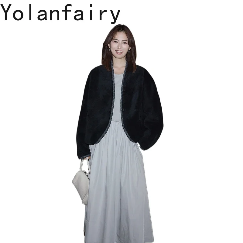 YOLANFAIRY Fashion Natural Fur Coat Women Winter Loose Genuine Merino Sheepskin Shearling Jacket Real Whole Fur Integrated Coats
YOLANFAIRY Fashion Natural Fur Coat Women Winter Loose Genuine Merino Sheepskin Shearling Jacket Real Whole Fur Integrated Coats