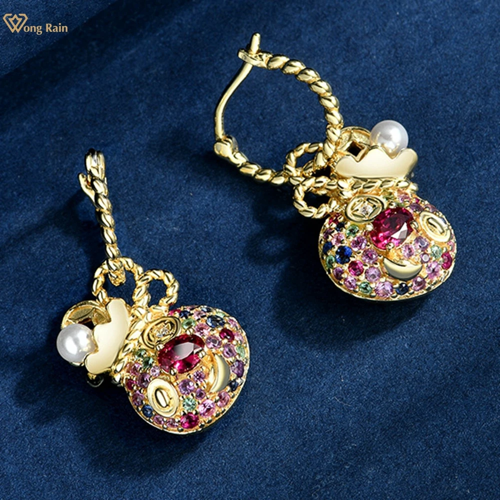 Wong Rain Vintage Sparkling 925 Sterling Silver Oval Cut 3*4 MM Ruby High Carbon Diamond Gemstone Drop Earrings Fine Jewelry
Wong Rain Vintage Sparkling 925 Sterling Silver Oval Cut 3*4 MM Ruby High Carbon Diamond Gemstone Drop Earrings Fine Jewelry