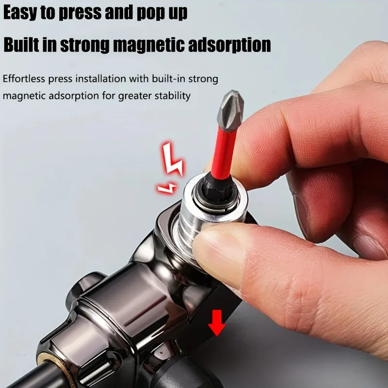 Electric Screwdriver Corner Adapter 90 Degree Right Angle Drill Bit Holder Flexible Turning Head for Tight Corner Installation
Electric Screwdriver Corner Adapter 90 Degree Right Angle Drill Bit Holder Flexible Turning Head for Tight Corner Installation