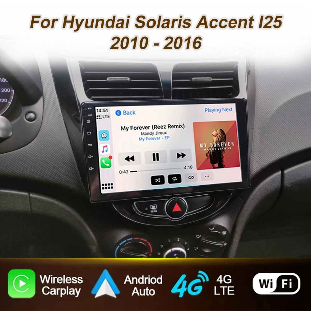 Android 16 For Hyundai Solaris Accent I25 2010 2011 2012 2013 2014 2015 Car Radio Carplay Stereo Multimedia 4G Wifi Screen GPS
Android 16 For Hyundai Solaris Accent I25 2010 2011 2012 2013 2014 2015 Car Radio Carplay Stereo Multimedia 4G Wifi Screen GPS