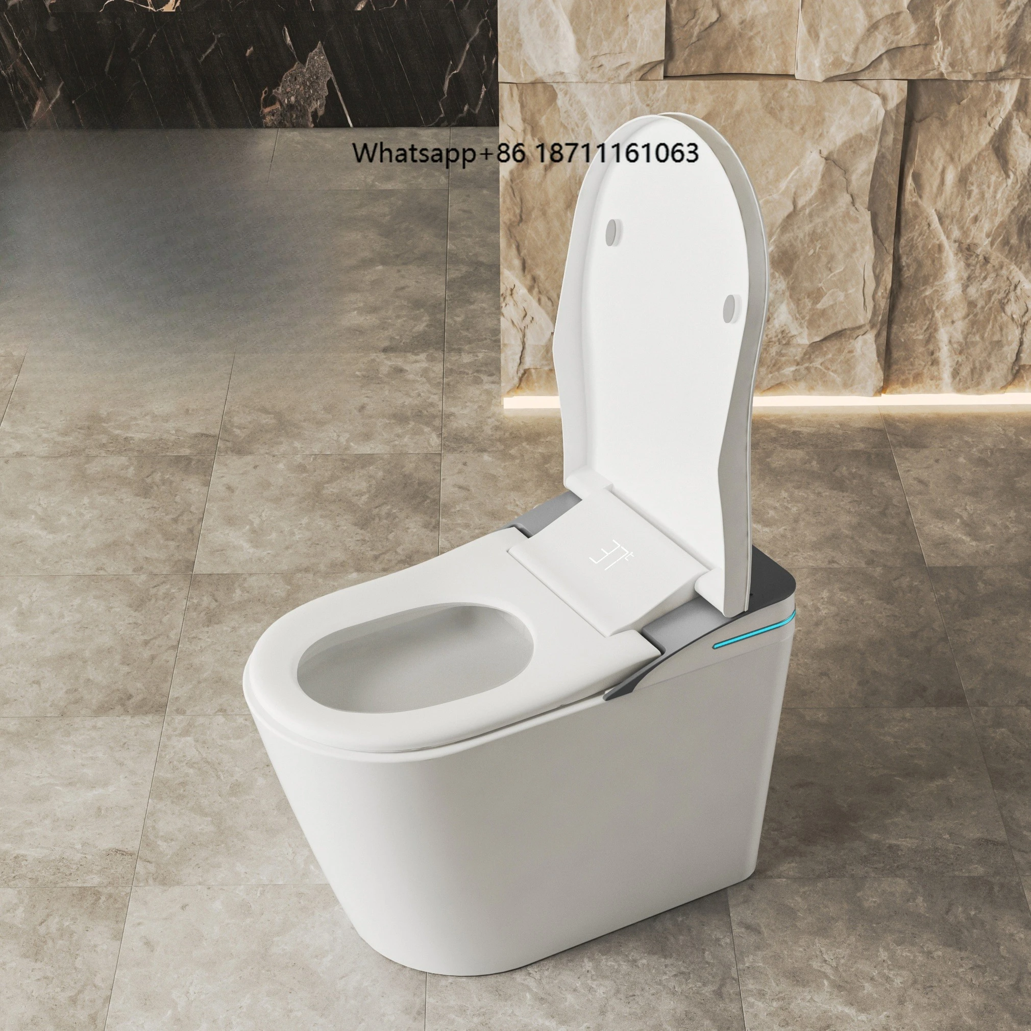 Hotel-Home White One-Piece Smart Toilet with Seat Heating and Remote Control Intelligent P Trap WC Bathroom Set
Hotel-Home White One-Piece Smart Toilet with Seat Heating and Remote Control Intelligent P Trap WC Bathroom Set