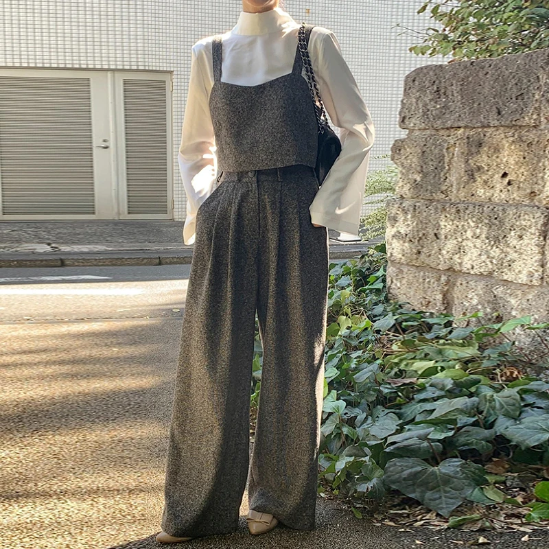Ele Autumnal irt with Bow Tie Wide Leg Casual Pants And ter Vest Set for Women Faionable Versatile High Waist Design
Ele Autumnal irt with Bow Tie Wide Leg Casual Pants And ter Vest Set for Women Faionable Versatile High Waist Design