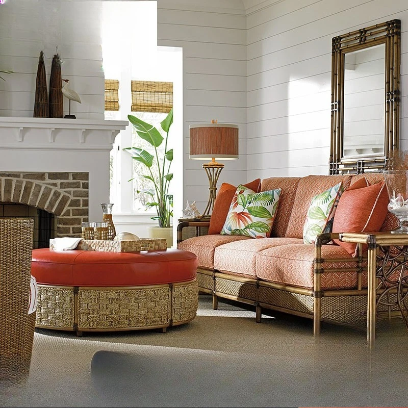 South East Asia Island Wind Solid Wood Bamboo Art Sofa Double Triple Living Room Rattan Leisure Flower Cloth Soft Bag Sofa
South East Asia Island Wind Solid Wood Bamboo Art Sofa Double Triple Living Room Rattan Leisure Flower Cloth Soft Bag Sofa