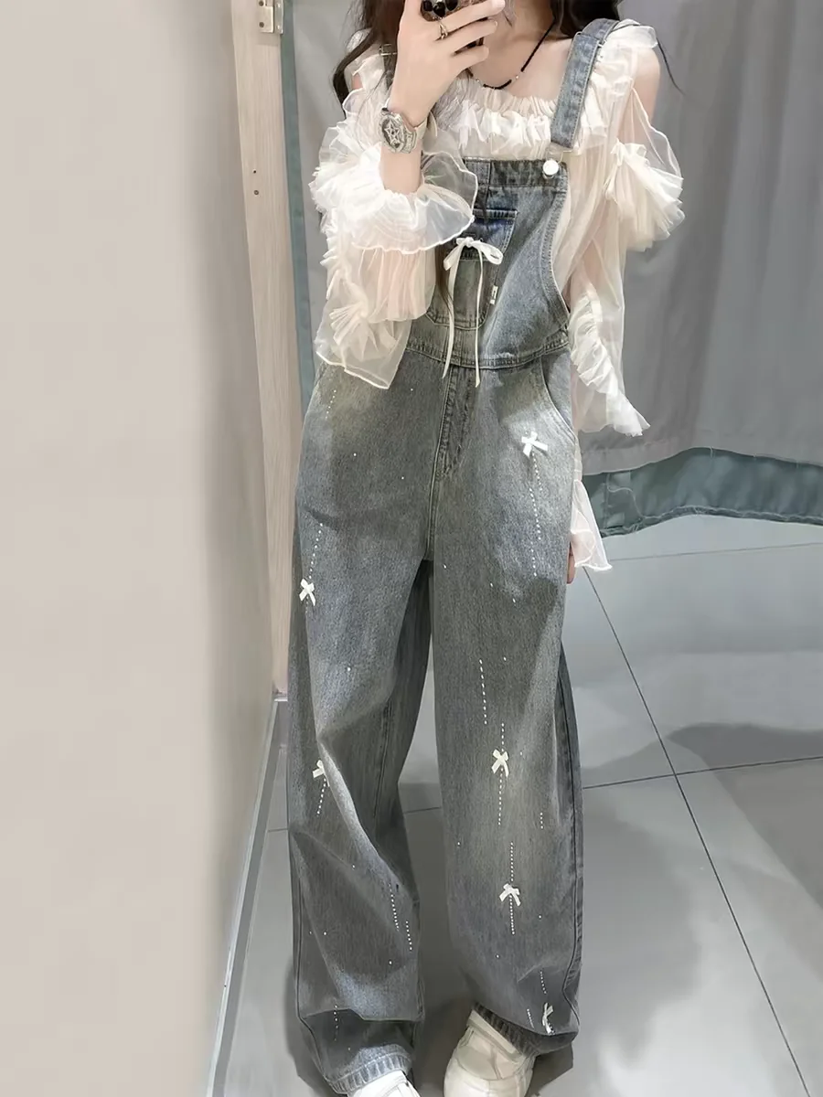 High Waist Denim Overalls Women's Summer 2026 New Salt And Pepper Style Slimming Short Size Casual Versatile One-Piece Pants
High Waist Denim Overalls Women's Summer 2026 New Salt And Pepper Style Slimming Short Size Casual Versatile One-Piece Pants