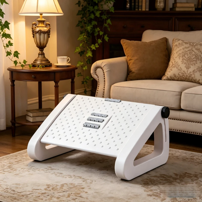 White Ergonomic Foot Support Stool, Triangular Adjustable Height Foot Rest, Durable Desk Accessory for Daily Use
White Ergonomic Foot Support Stool, Triangular Adjustable Height Foot Rest, Durable Desk Accessory for Daily Use