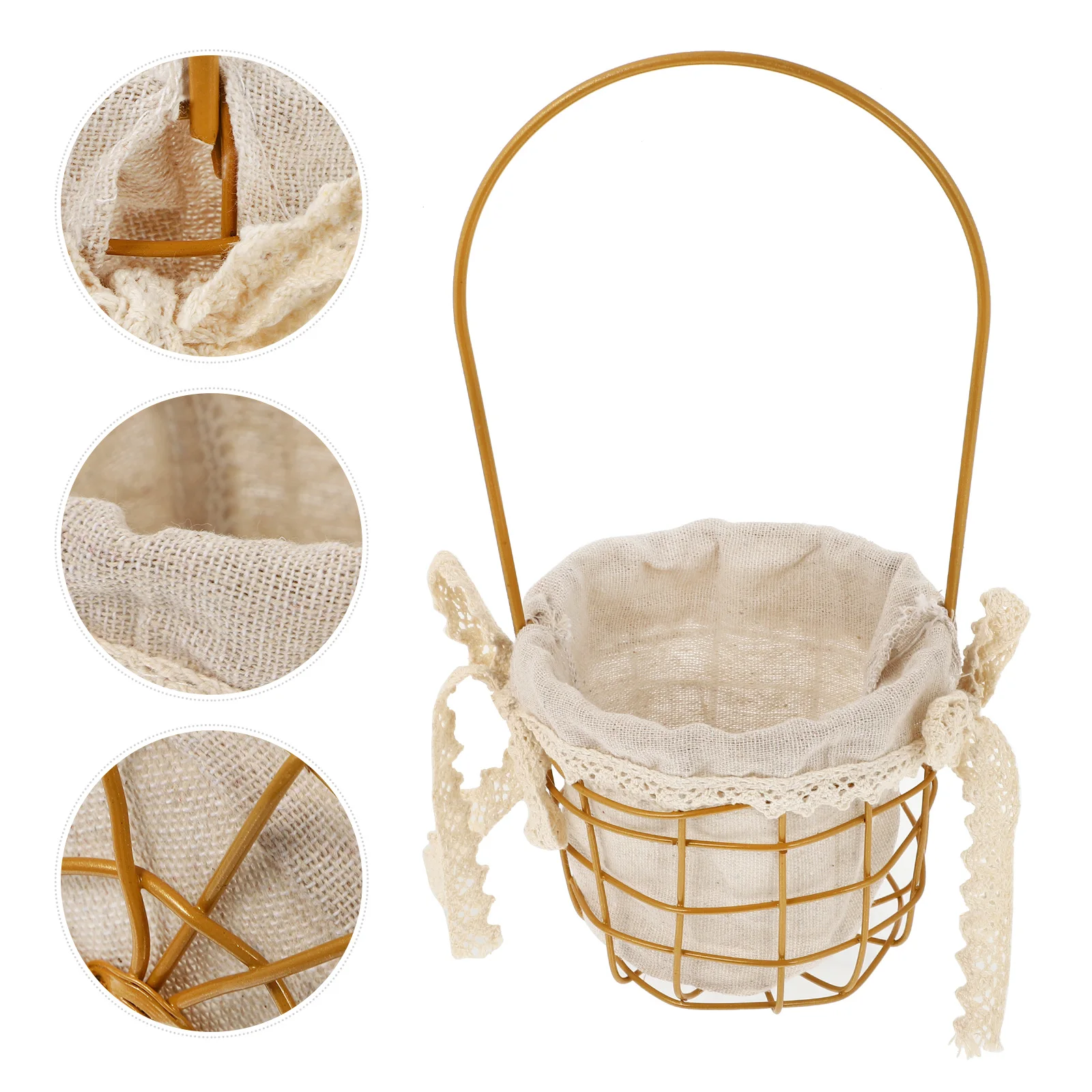 H made Decorative Flower Basket Cotton Iron Material Home Party Wedding Storage Baskets H held Practical Reliable
H made Decorative Flower Basket Cotton Iron Material Home Party Wedding Storage Baskets H held Practical Reliable