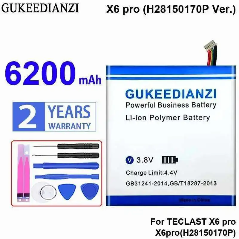 Долговечный для Teclast X6 Pro X6pro H28150170P H28150170P Ver. Прочный аккумулятор для ноутбука на 6200 мАч
Долговечный для Teclast X6 Pro X6pro H28150170P H28150170P Ver. Прочный аккумулятор для ноутбука на 6200 мАч