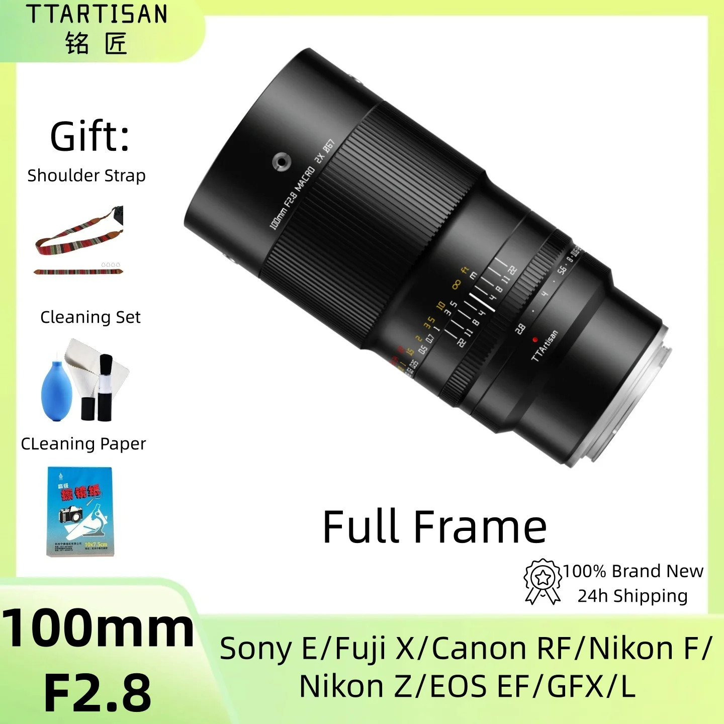 TTArtisan 100mm F2.8 Macro 2x Lens for Insect Photography with Sony E Fuji XF GFX Canon RF EF Nikon Z F L Mount Z6 XT100
TTArtisan 100mm F2.8 Macro 2x Lens for Insect Photography with Sony E Fuji XF GFX Canon RF EF Nikon Z F L Mount Z6 XT100