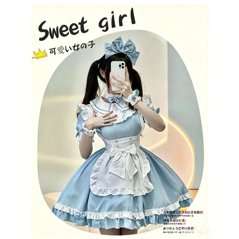 Women Blue Lolita Maid Dress S-3XL, Anime Cosplay Costume, Cute Loli Princess Outfit, Sweet Soft Girl Role Play Party Wear
Women Blue Lolita Maid Dress S-3XL, Anime Cosplay Costume, Cute Loli Princess Outfit, Sweet Soft Girl Role Play Party Wear
