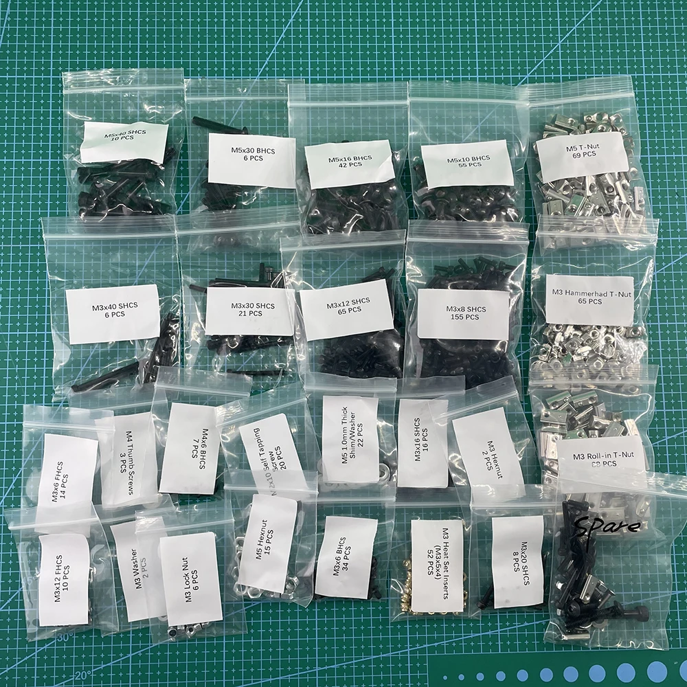 Trident 3D Printer DIY Project Fasteners Screws Nuts Full Kit Trident 3D Printer Screws Full Kit for Voron Trident Parts
Trident 3D Printer DIY Project Fasteners Screws Nuts Full Kit Trident 3D Printer Screws Full Kit for Voron Trident Parts