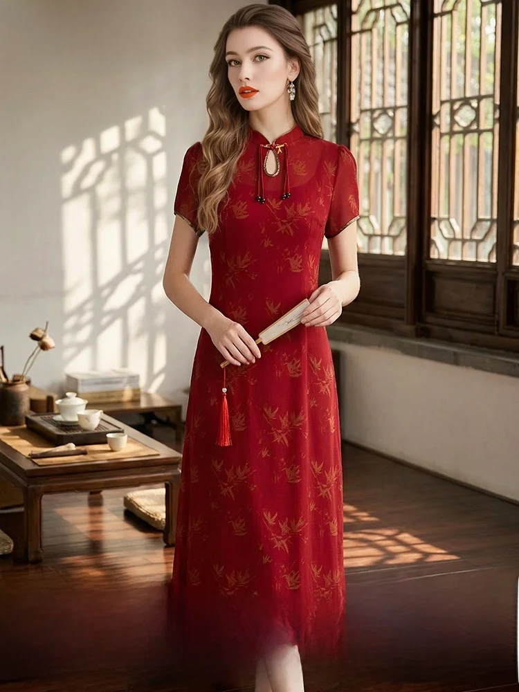 Elegant Short-Sleeve Chinese Embroidered Dress Women's High Waist A-Line Skirt Style City Commute Standard Fit Zipper Back
Elegant Short-Sleeve Chinese Embroidered Dress Women's High Waist A-Line Skirt Style City Commute Standard Fit Zipper Back